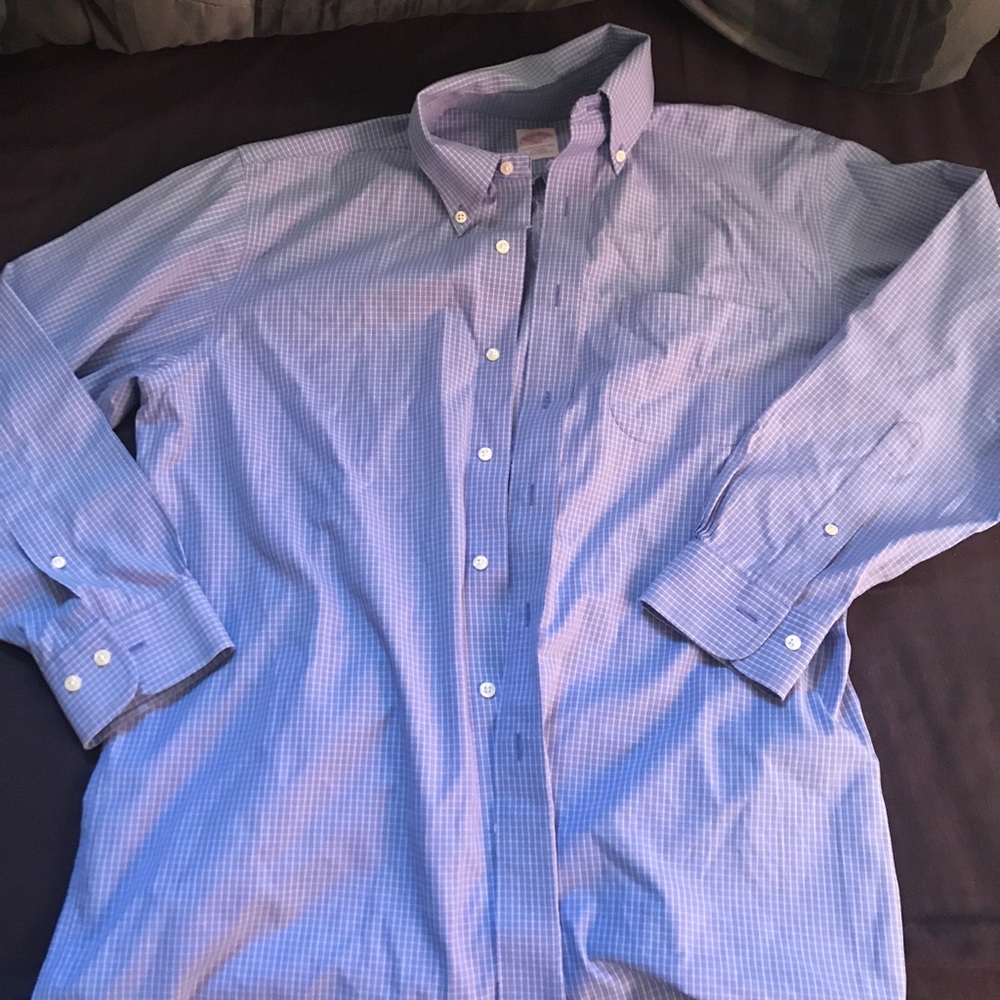 Brooks brothers blue  collard button up